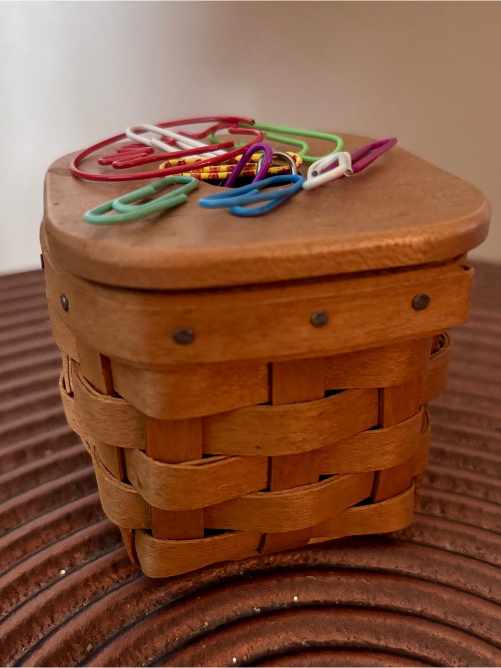 Longaberger Basket w/ Magnetic Lid